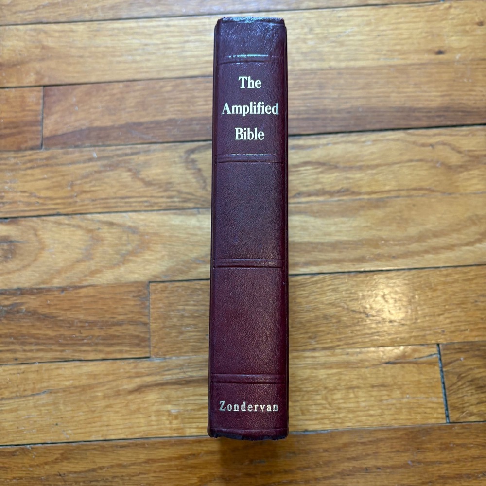 The Amplified Bible Zondervan Burgundy Hardcover Vintage 1975